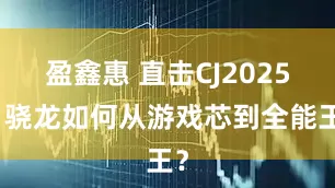 盈鑫惠 直击CJ2025：骁龙如何从游戏芯到全能王？