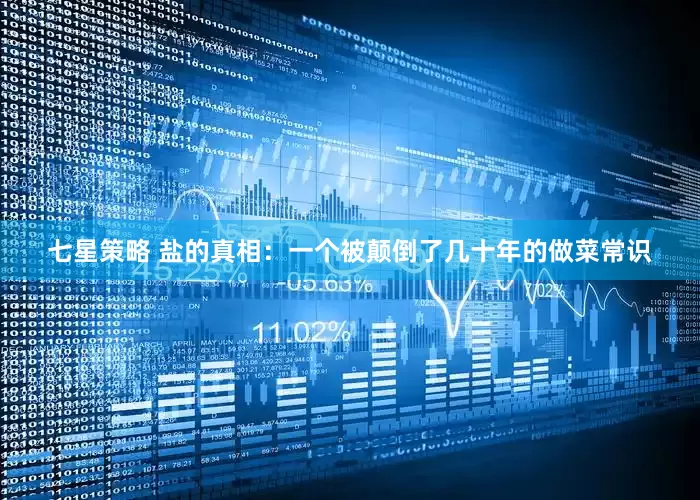 七星策略 盐的真相：一个被颠倒了几十年的做菜常识